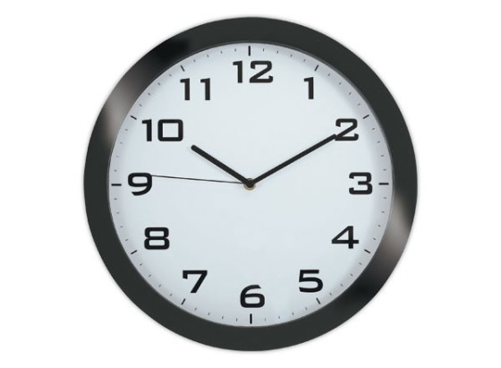 1 Horloge murale silencieuse FIDUCIAL noire 38 cm