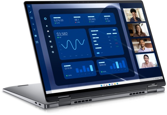 DELL Latitude 9450 2-in-1 Intel Core Ultra 7 165U Hybride (2-en-1) 35,6 cm (14") Écran tactile Quad HD+ 16 Go LPDDR5x-SDRAM 512 Go SSD Wi-Fi 7 (802.11be) Windows 11 Pro Français Gris