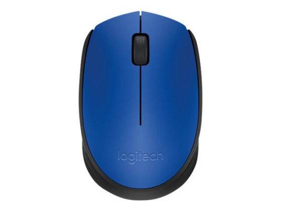 LOGITECH M171 Mouse right and left-handed wireless 2.4 GHz USB wireless receiver black blue