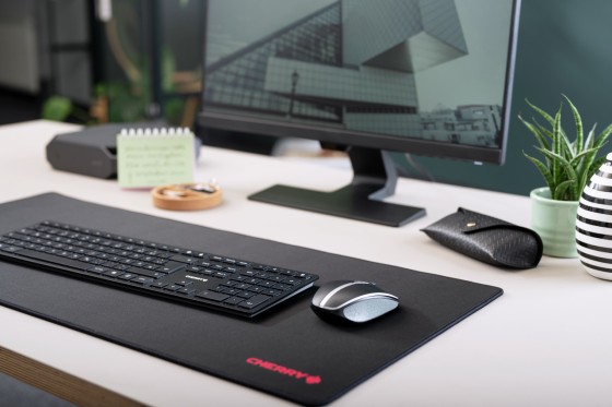 CHERRY KW 9100 SLIM Wireless Keyboard USB and Bluetooth black rechargeable (FR)