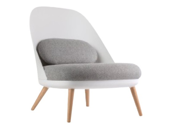 1 Fauteuil COCOON Blanc / Gris
