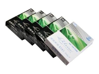 1 Carton de 5 Ramettes 500f. papier blanc A4 80g 100% recyclé faible blancheur