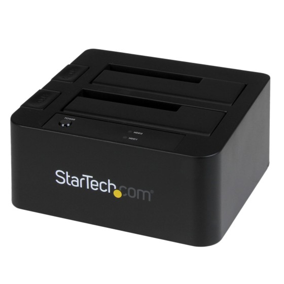 StarTech.com Dock pour Disque Dur 2 baies USB 3.0, eSATA à SATA 2,5/3,5" - Contrôleur de stockage - 2.5", 3.5" - SATA 6Gb/s - eSATA 6Gb/s, USB 3.0 - noir - pour P/N: SVA12M5NA