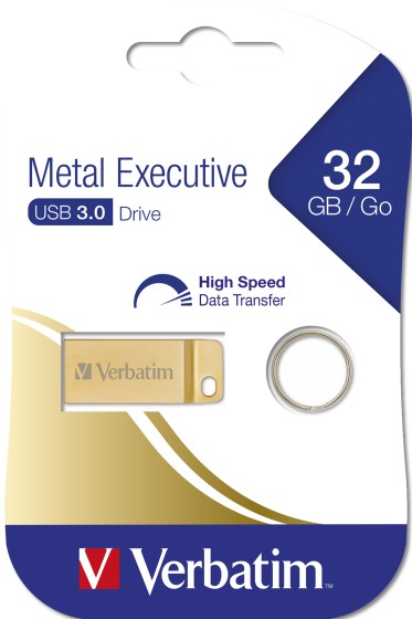 Verbatim Metal Executive - Clé USB - 32 Go - USB 3.0 - or