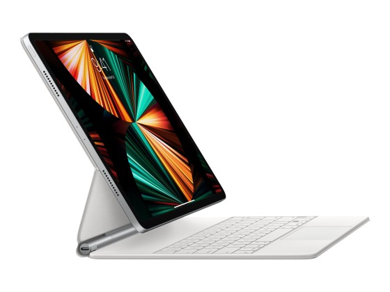 Apple Magic Keyboard - Clavier et étui - avec trackpad - rétroéclairé - Apple Smart connector - US - blanc - pour 12.9-inch iPad Pro, 13-inch iPad Air