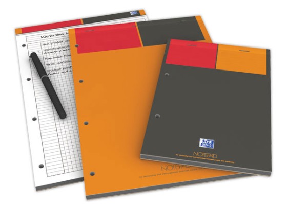 1 Bloc Oxford International A4+ 21x31,5 cm, 4 trous, 5x5