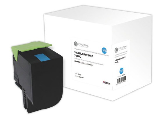 1 Toner LEXMARK 70C2HC0 cyan HC 702H compatible FIDUCIAL