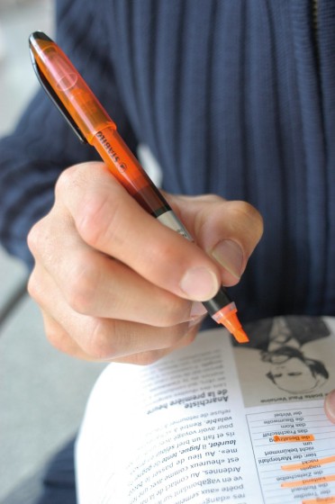 1 Surligneur à encre liquide STABILO Navigator -orange