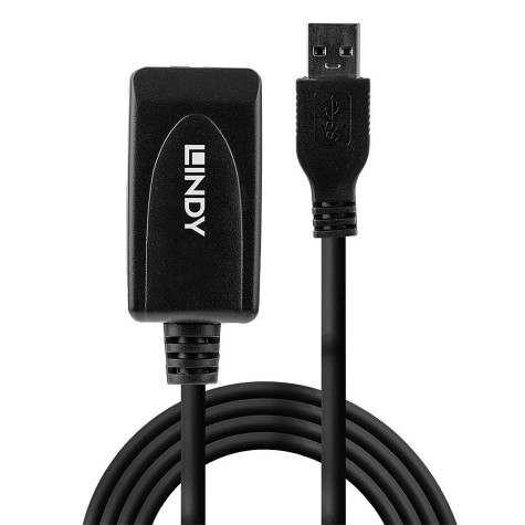 Lindy 43155 câble USB USB 3.2 Gen 1 (3.1 Gen 1) 5 m USB A Noir