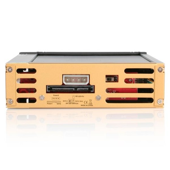 StarTech.com Rack amovible robuste en aluminium 5,25" avec ventilateur pour disque dur SATA 3,5" - Tiroir HDD 3,5 pouces - Rack de stockage mobile - 3.5" - noir