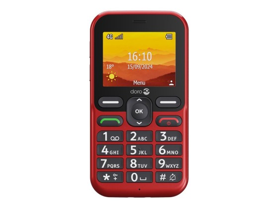 DORO Leva L10 - 4G téléphone de service - RAM 64 Mo / Mémoire interne 128 Mo - microSD slot - écran LCD (TFT) - 320 x 240 pixels (60 Hz) - rear camera 2 MP - rouge
