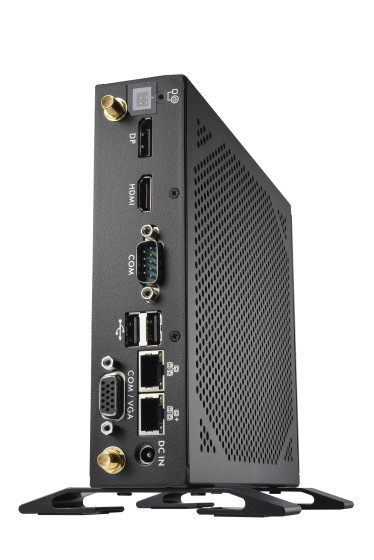 Shuttle XPC slim Barebone DS50U, Intel Celeron 7305, 2x LAN (1x 2.5Gbit ,1x 1Gbit), 1xCOM,1xHDMI,1xDP, 1x VGA, fanless, fonctionnement permanent 24/7