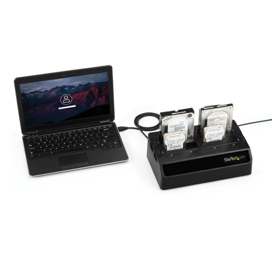 StarTech.com Dock pour Disques Durs 4 Baies USB 3.0 à 2,5/3,5" SATA III - Boîtier de stockage - 4 Baies (SATA-600) - pour P/N: SVA12DN4NEUA