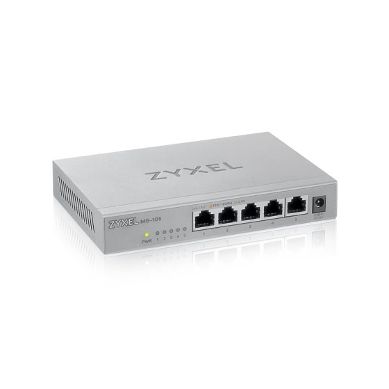 Zyxel XMG-100 Series XMG-105 - Commutateur - non géré - 5 x 100/1000/2.5G + 1 x Gigabit SFP / 10 Gigabit SFP+ - de bureau, fixation murale