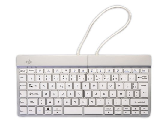 R-Go Tools Clavier R-Go Numpad Break, clavier numérique ergonomique avec logiciel de pause, bluetooth, blanc