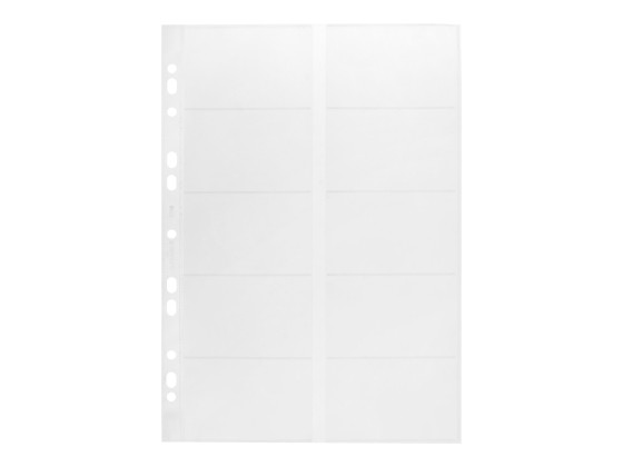 1 Sachet de 10 Pochettes cartes de visite pour classeur DURABLE Visifix format A4