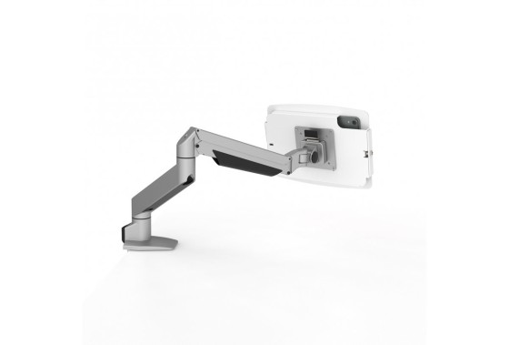 Compulocks iPad 10.2" Bras telescopique articulé argenté avec boîtier Space - Kit de montage (bras articulé, enceinte) - bras réglable - pour tablette - verrouillable - aluminium de haute qualité - blanc - Taille d'écran : 10.2" - pour Apple 10.2-inch iPa
