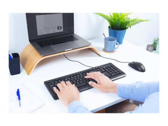 Trust Primo clavier Souris incluse Bureau USB AZERTY Français Noir