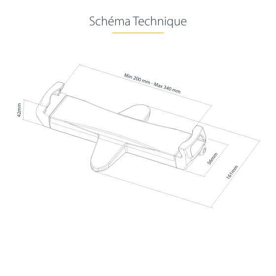 StarTech.com Adaptateur de Montage VESA Tablettes de 7,9 à 12,5", Antivol - Kit de montage (support de sécurité pour tablette, plaque lestée) - pour tablette - verrouillable - acier, plastique - noir - Taille d'écran : 7.9" - 12.5" - montable sur bras, mo