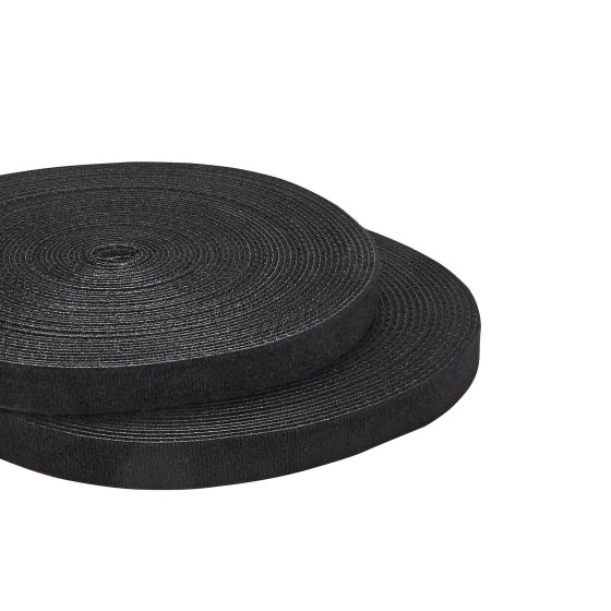 StarTech.com Attaches de câble à boucles auto-agrippantes en vrac - Rouleau de 7,6 m - Sangle pour câbles sur mesure - Noir - Rouleau d'attache de câble - 7.62 m - pour P/N: CABSHF2POST2, HKLP25BL, HKLP25GN, HKLP25RD, HKLP25YW, RK4OD