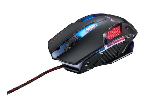 Acer Nitro NMW200 - Retail Pack - souris - ergonomique - optique - 6 boutons - filaire - USB - noir