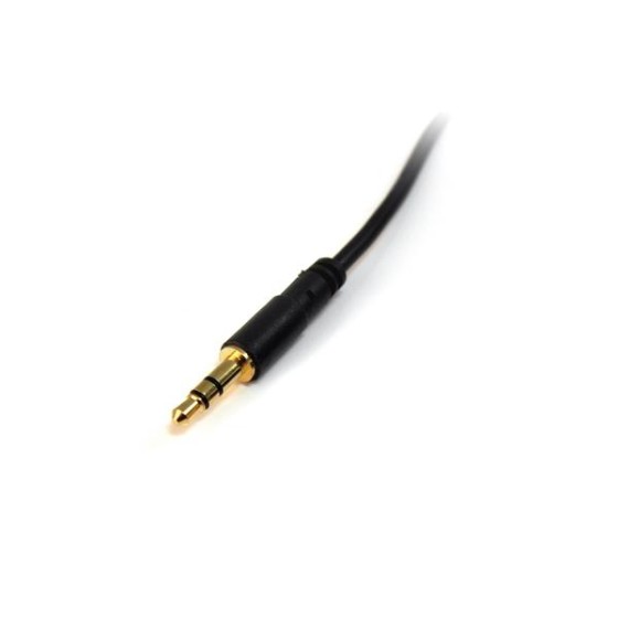 StarTech.com Câble audio stéréo Slim 3,5 mm de 90 cm - M/M - Câble audio - mini-phone stereo 3.5 mm mâle pour mini-phone stereo 3.5 mm mâle - 91 cm - noir - pour P/N: RKCOND17HD, SV231DPU34K, SV431DPDDUA2, SV431DPUA2, USBC2VGCAPRO, UVCHDCAP