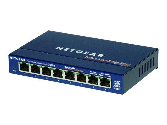 NETGEAR GS108GE commutateur réseau Non-géré Gigabit Ethernet (10/100/1000) Bleu