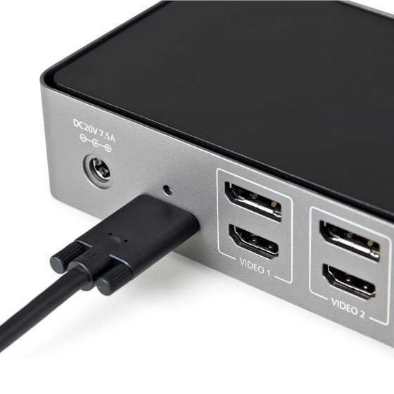 StarTech.com Dock USB-C & USB-A - Station d'Accueil Universelle à Triple Écran DisplayPort & HDMI 4K 60Hz - 85W Power Delivery, 6x USB Hub, GbE, Audio - USB 3.1 Gen 2 10Gbps (DK31C3HDPDUE) - Station d'accueil - USB-C - 3 x HDMI, 3 x DP - 1GbE - 85 Watt