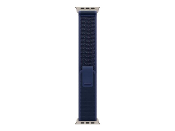 Apple Trail Loop - Boucle pour montre intelligente - 49 mm, finition titane naturel - taille M/L - bleu