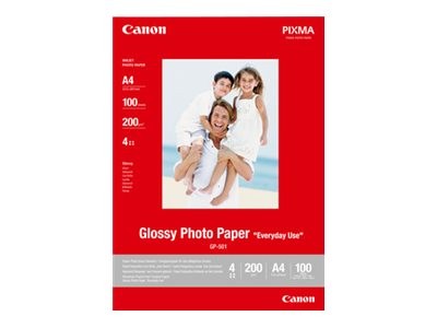 CANON GP-501 brillant photo  papier inkjet 210g/m2 A4 100 feuilles pack de 1