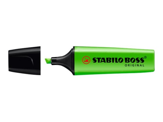 1 Lot de 15 Surligneurs STABILO Boss Original + support de bureau