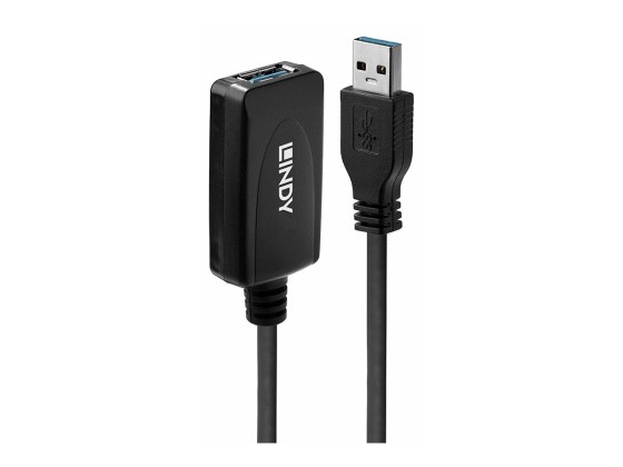 Lindy 43155 câble USB USB 3.2 Gen 1 (3.1 Gen 1) 5 m USB A Noir