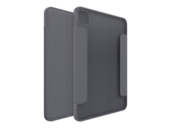 OtterBox Symmetry Series - Étui à rabat pour tablette - polycarbonate, caoutchouc synthétique - orage (clair/gris foncé) - pour Apple 11-inch iPad Pro (M4)