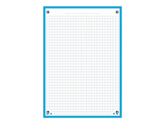 1 Bloc de 30 feuilles de fiches bristol bleues A5 5x5