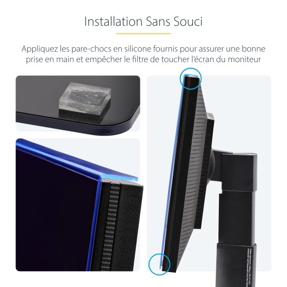 StarTech.com Filtre de Confidentialité pour Écran 27" 16:9, +/- 30° - Filtre anti-indiscrétion - à double sens - amovible - branchement - Largeur 27 po. - noir