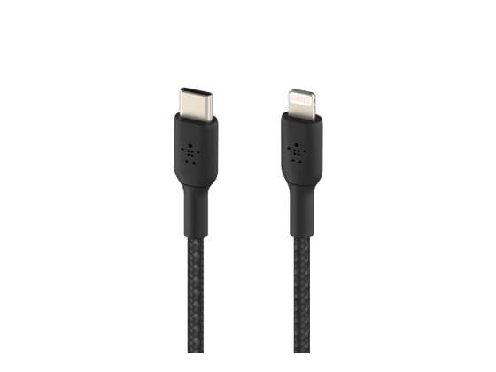 BELKIN BOOST CHARGE USB-C to Lightning Cable Braided 2M Black