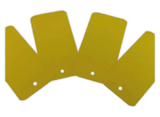 1 Lot de 1000 Etiquettes plastiques avec trou de suspension - 110 x 55mm - Jaune