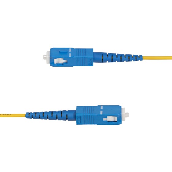 StarTech.com Câble Fibre Optique de 1m Simplex Monomode LC à SC (UPC) OS2, 9/125µm, 40G/100G, Cordon Fibre Optique, Insensible à la Courbure, Faible Perte d'Insertion, Cordon Patch Fibre LSZH