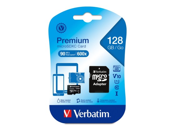 Verbatim Premium 128 Go MicroSDXC UHS-I Classe 10