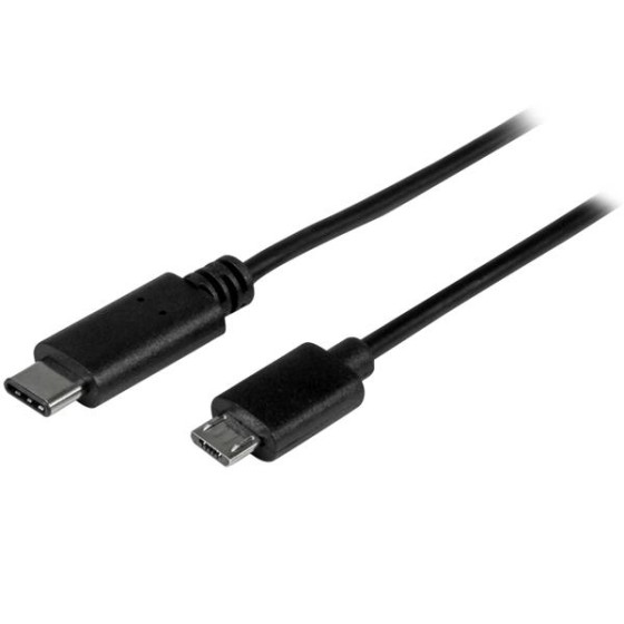 StarTech.com Câble USB-C vers Micro USB de 50 cm - Cordon USB C vers Micro-B - Câble de charge compatible Thunderbolt 3 - M/M - USB 2.0 - Câble USB - 24 pin USB-C (M) pour Micro-USB de type B (M) - USB 2.0 - 50 cm - noir