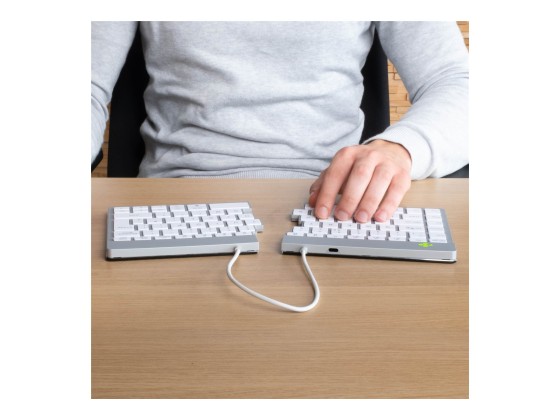 R-Go Tools Clavier R-Go Numpad Break, clavier numérique ergonomique avec logiciel de pause, bluetooth, blanc