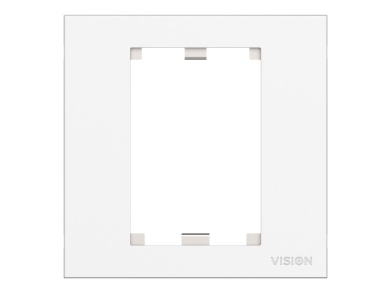 Cadre simple UK - cadre qui accueille deux modules - s'adapte à TC3 BACKBOX1G ou à tout boîtier UK standard simple (pattress) - 86 x 86 mm - plastique - blanc