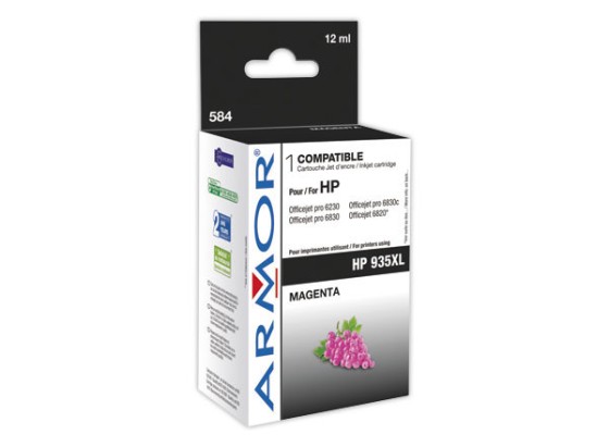 1 Cartouche d'encre ARMOR magenta compatible HP 935XL