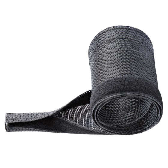 StarTech.com Gaine de Câble Tressée de 3m, Manchon Organisateur de Câble - Manchon de gestion des câbles - noir - 3 m