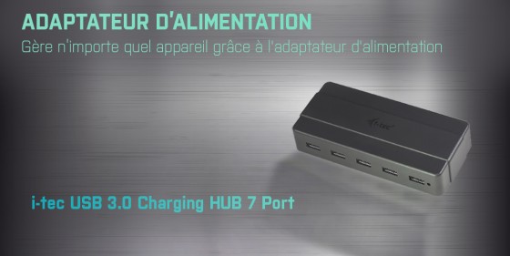 I-TEC USB 3.0 Advance Charging HUB 7 with power adapter 7xUSB Chargingport. For Tablets Notebooks Ultrabooks PC