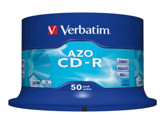 Verbatim CD-R AZO Crystal 700 Mo 52x 50 pièce(s)