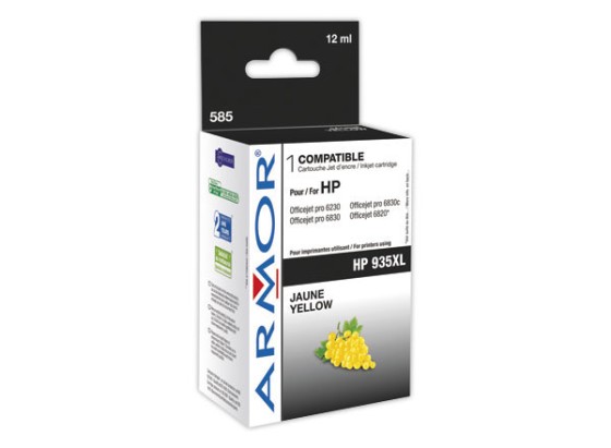 1 Cartouche d'encre ARMOR jaune compatible HP 935XL