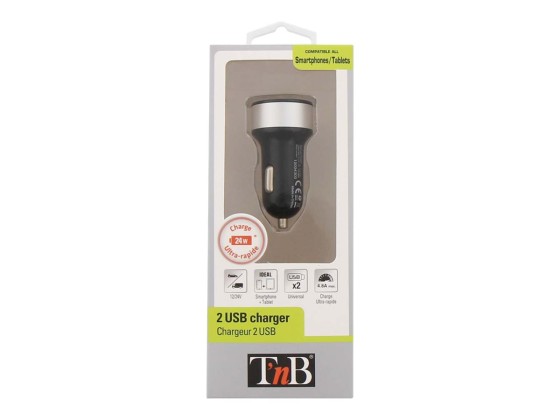 1 Chargeur allume-cigare 2 x USB-A