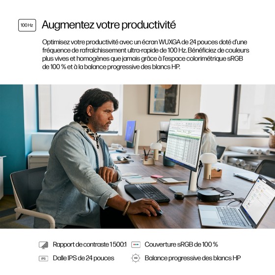 Bundle HP 1x HP Écran S5 Pro 524pn 23.8p WUXGA HDMI DP Monitor + 1x HP USB-C Dock G5