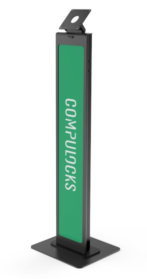 Compulocks Support de sol personnalisable VESA - Pied - pour tablette - aluminium - noir - Interface de montage : VESA - posé sur le sol